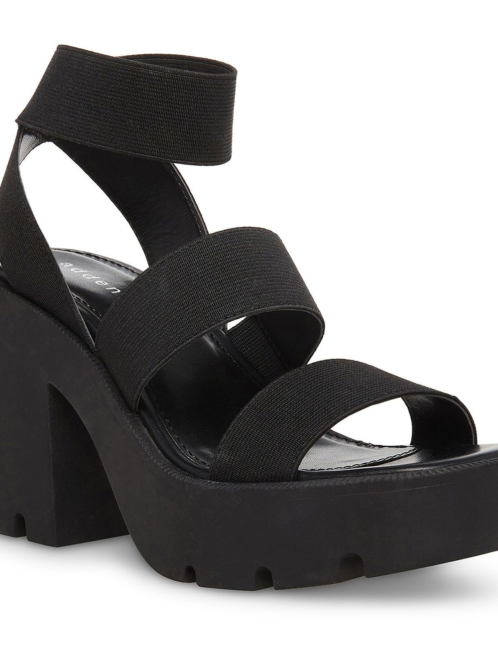 Madden Girl Black Chunky Platform Strappy Sandal - Picture 2 of 5